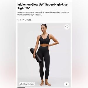 lululemon Black Super-High-Rise Glow up Leggings
